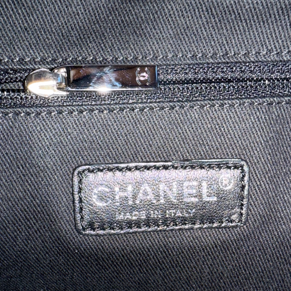 💎AUTHENTIC CHANEL GRAY RAFFIA DEAUVILLE MESSENGER BAG/SHOULDER BAG/CROSSBODY-EUC - Picture 6 of 17